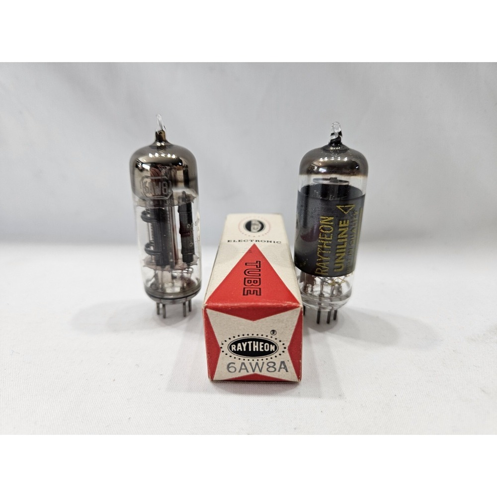 2 Vintage Rca 6AW8 Raytheon 6AW8A Vacuum Tube Not Tested‎ Nos
